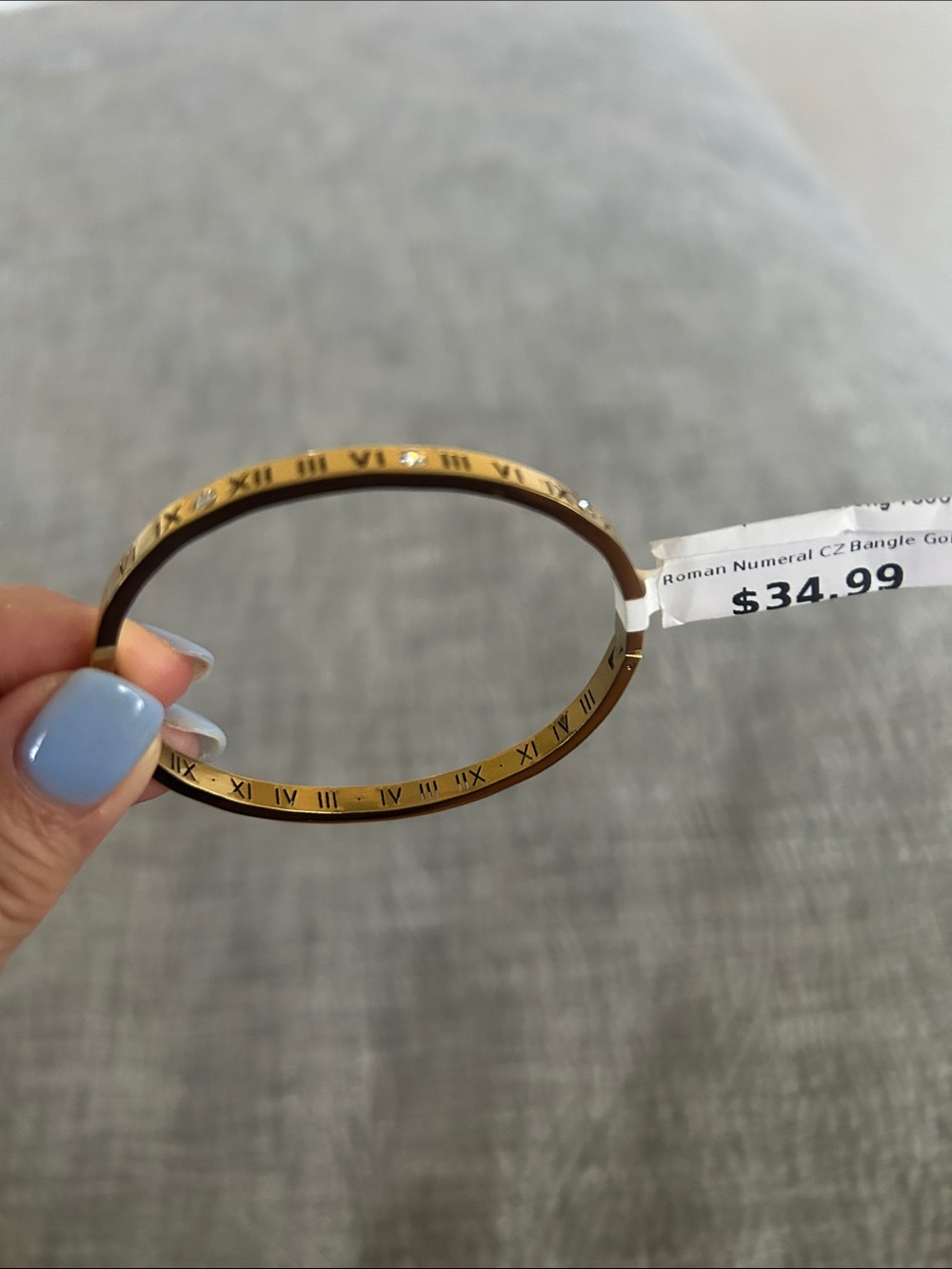NWT Roman numeral CZ Bangle bracelet.